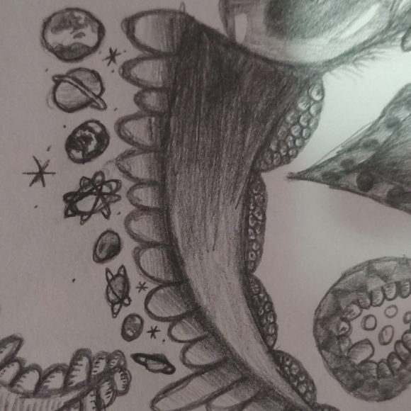 Abstract one of A kind pencil drawing. - Picture 4 of 4